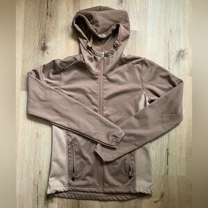 Pomme Equestrian “Stella Power Fleece” Jacket Taupe Tan Medium